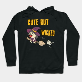 Cute But Wicked Chibi Witch Halloween Hoodie